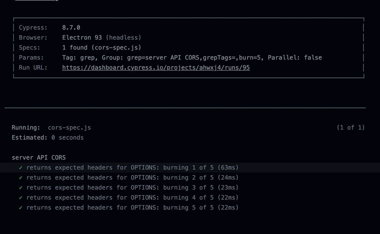 Cypress.IO grep
