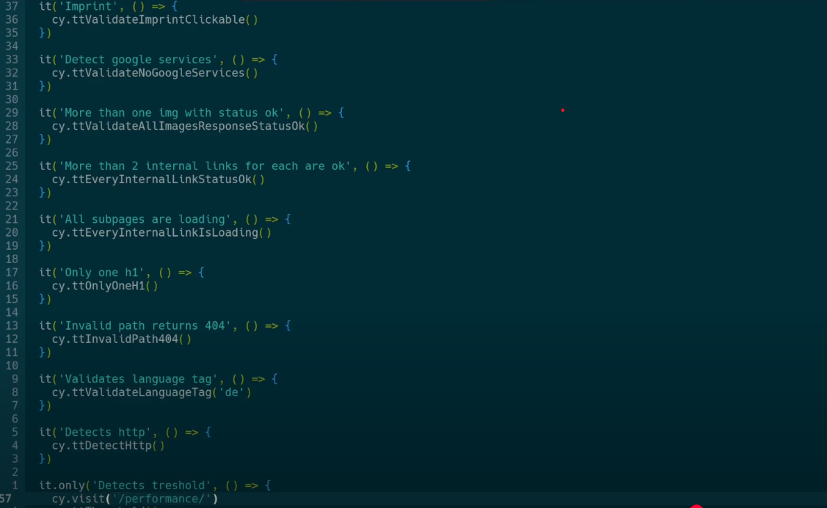 Cypress base tests