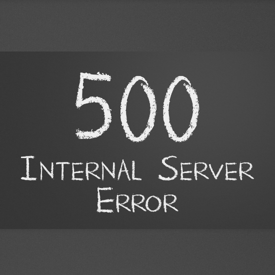 Warnschild 500 internal Server Error