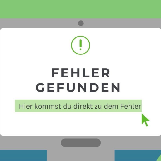 Fehler gefunden und direkt zum Video beim Website Testing klicken